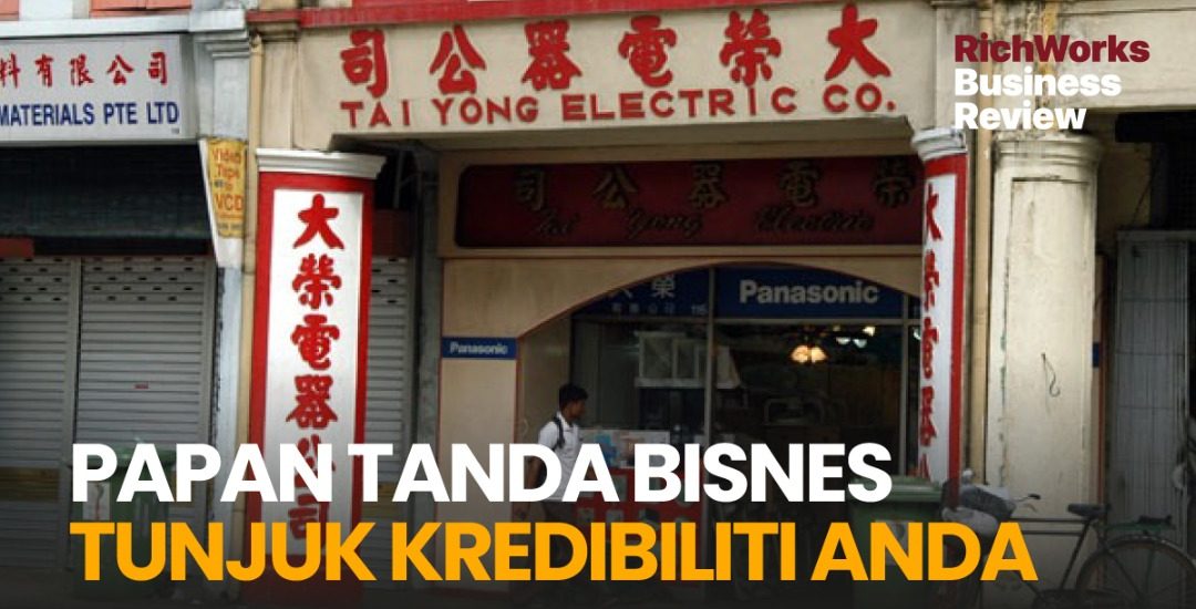 Papan Tanda Bisnes Tunjuk Kredibiliti Anda